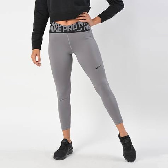 NWT Nike Pro Crossover Band Grey 7/8 Crop - Picture 4 of 5